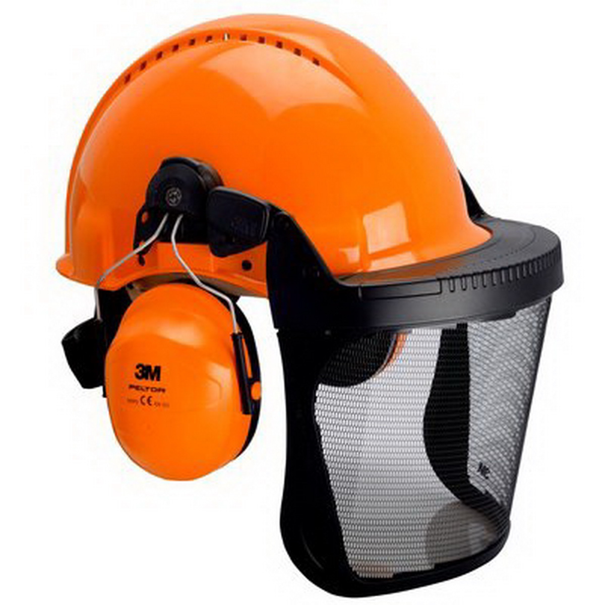 3M™ G3000 Kopfschutz-Kombination 3MO315B in Orange mit H31P3E Kapseln, Visier
