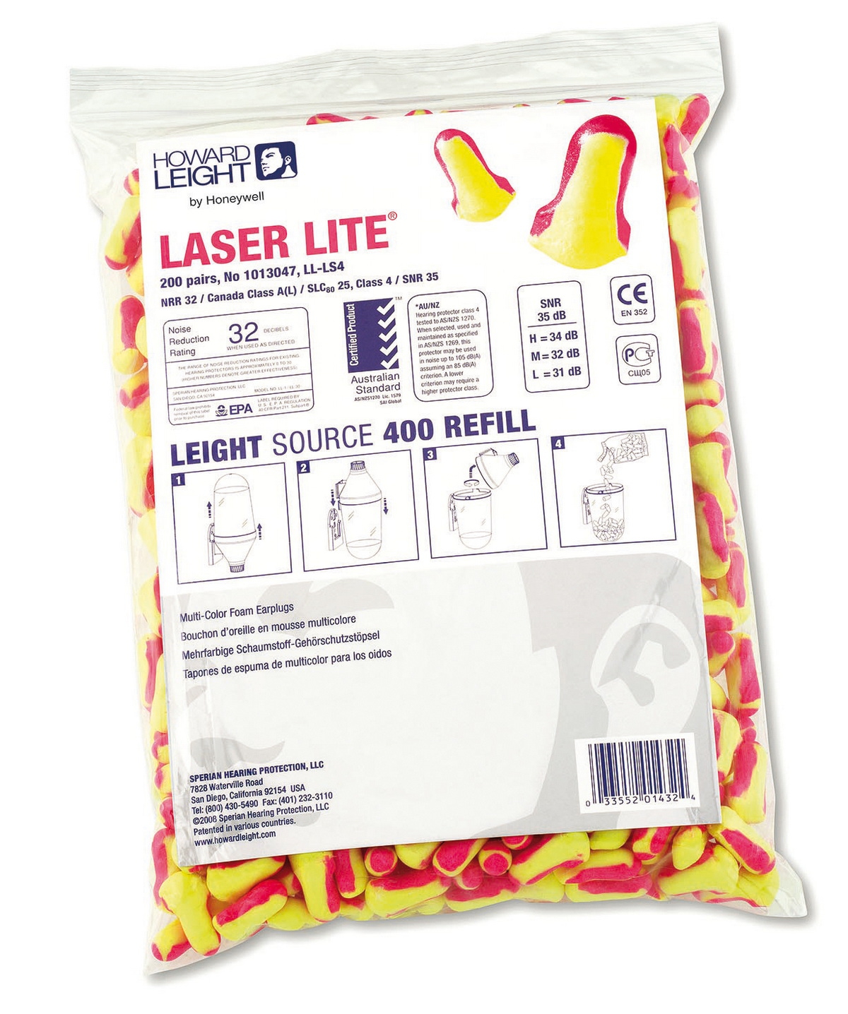 Honeywell - Laser Lite Einweg - Gehörstöpsel - SNR 35 dB