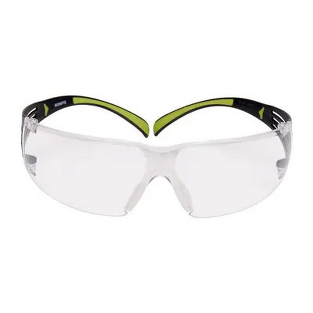 3M™ SecureFit™ 400 Schutzbrille, schwarz/grüne Bügel, AF