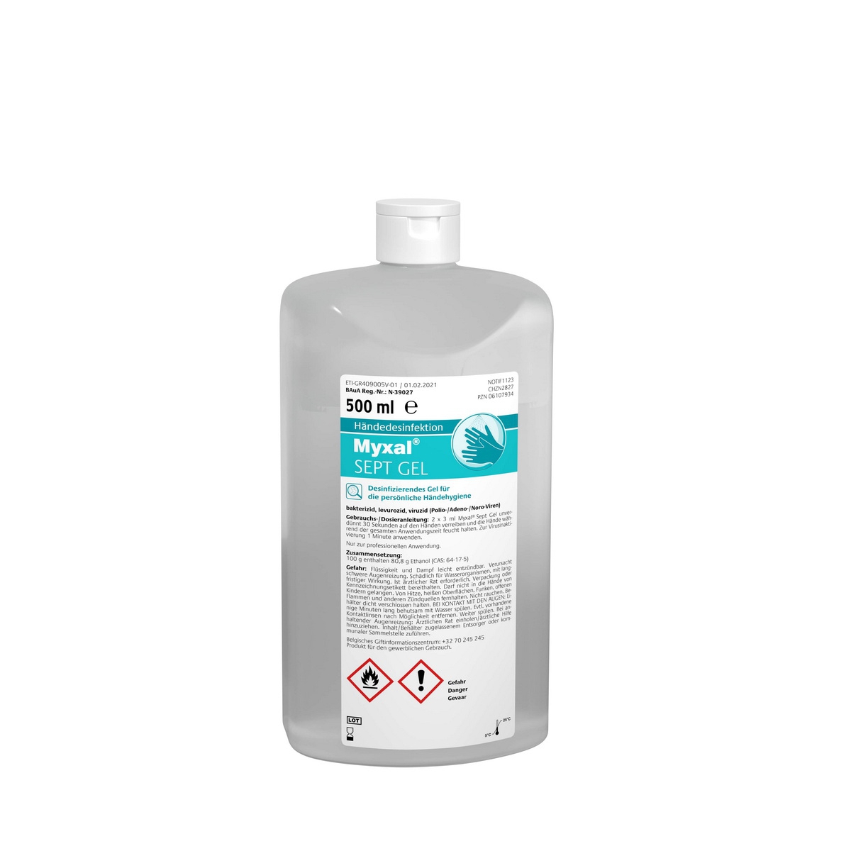 Greven Physioderm Lindesa Myxal - MYXAL® SEPT 70 GEL 1 Liter Hartflasche