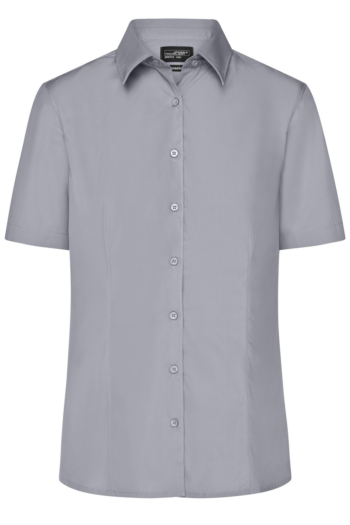 James & Nicholson Damen Kurzarm Business Bluse - JN643