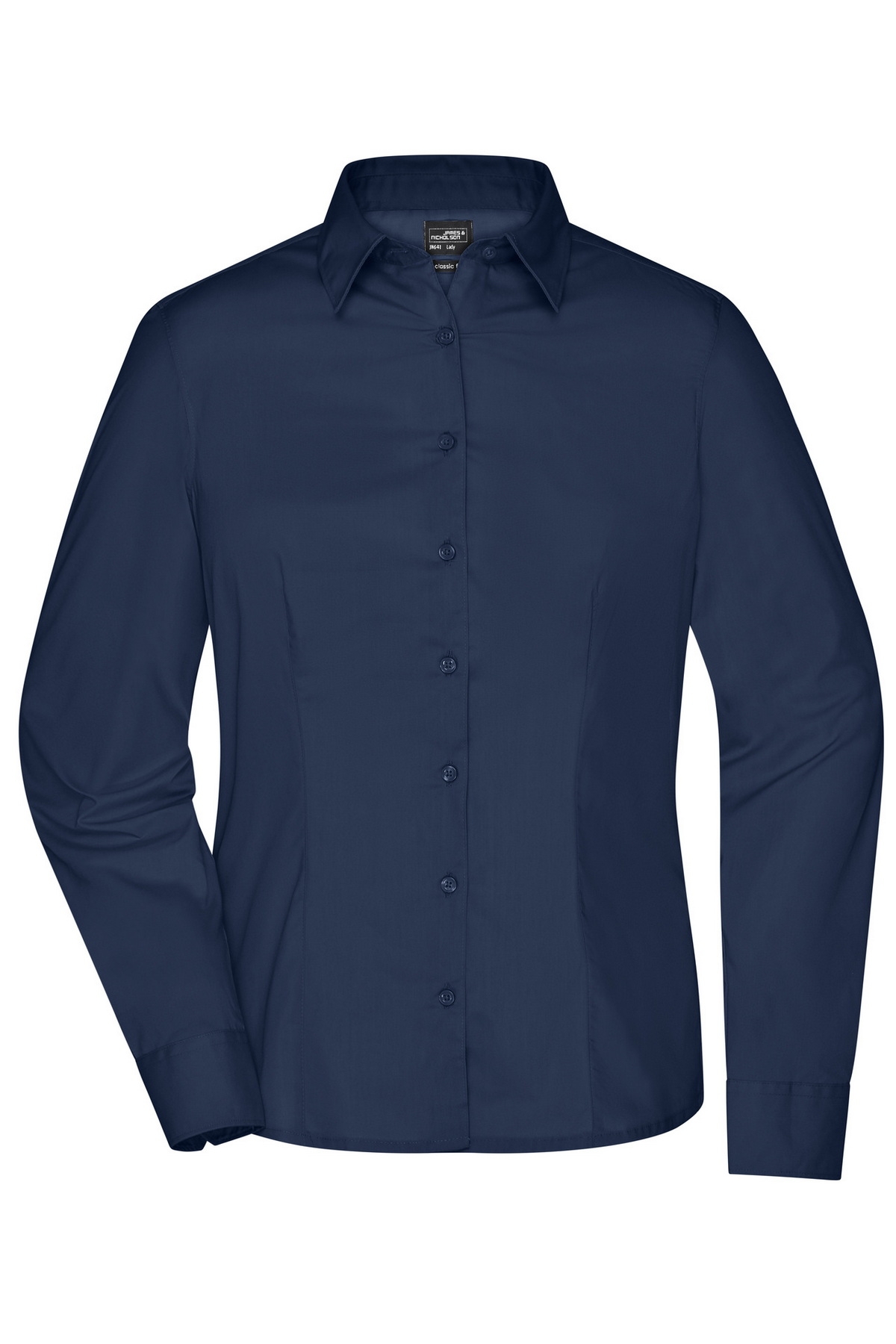 James & Nicholson Damen Langarm Business Bluse - JN641