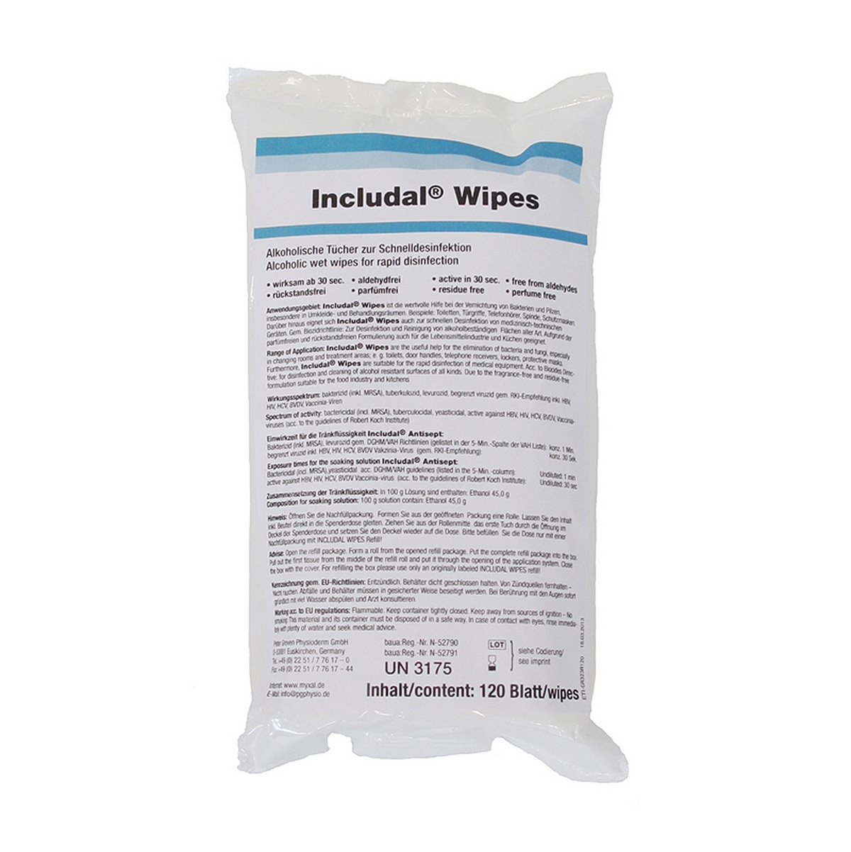 Greven Physioderm Lindesa Myxal - INCLUDAL WIPES Refill mit 120 Blatt